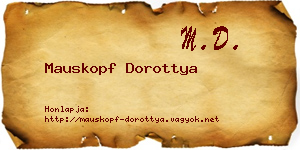 Mauskopf Dorottya névjegykártya
